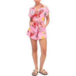 Esea Womens Amina Glam Linen-Blend Jumpsuit